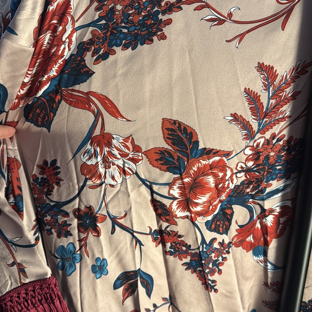 # 023 LATISTE kimono jacket floral fringe trim - Picture 3 of 3